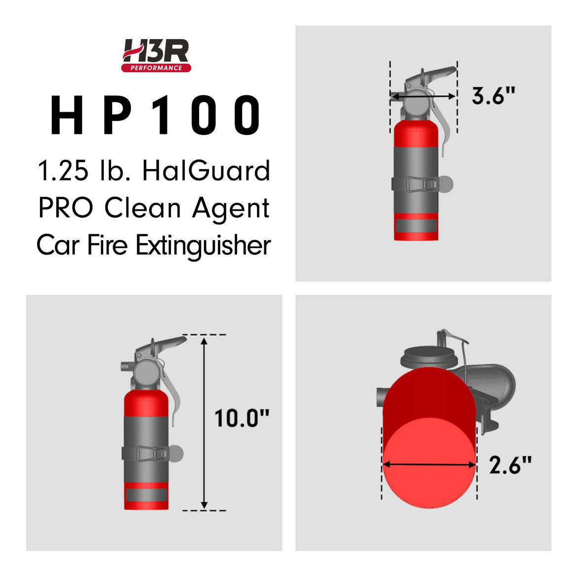 HalGuard PRO Halon Clean Agent Car Fire Extinguisher - 1.25 lb.